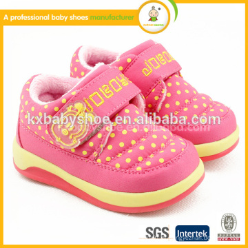 2015 Real Patch Hook &amp; Loop (velcro) Baby Girl Tpr Tecido de algodão Chaussure Enfant Bonito bebê de inverno Shoes Hot Sale